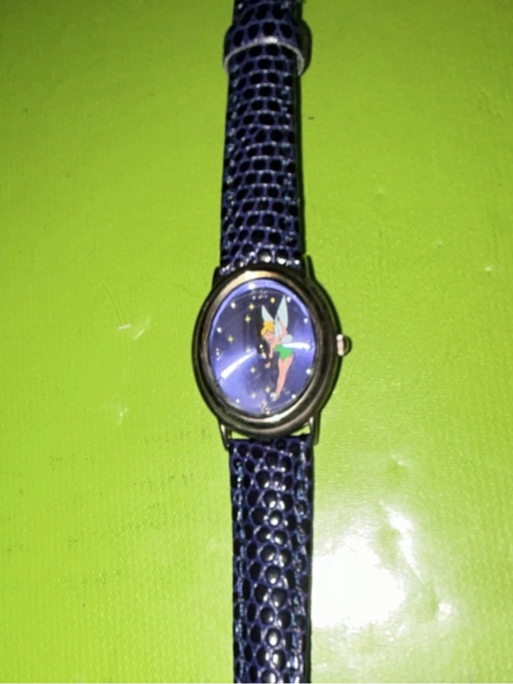 Disney Tinker Bell Women's Watch in Blue and Green